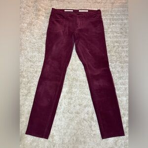 Anthropologie Pilcro and the Letterpress Serif burgundy corduroy skinny pants